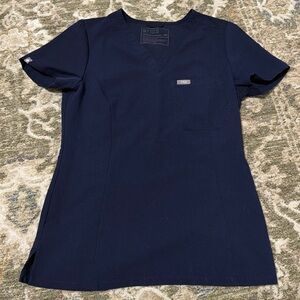 Figs Slim Fit Scrub Top XXS. Navy